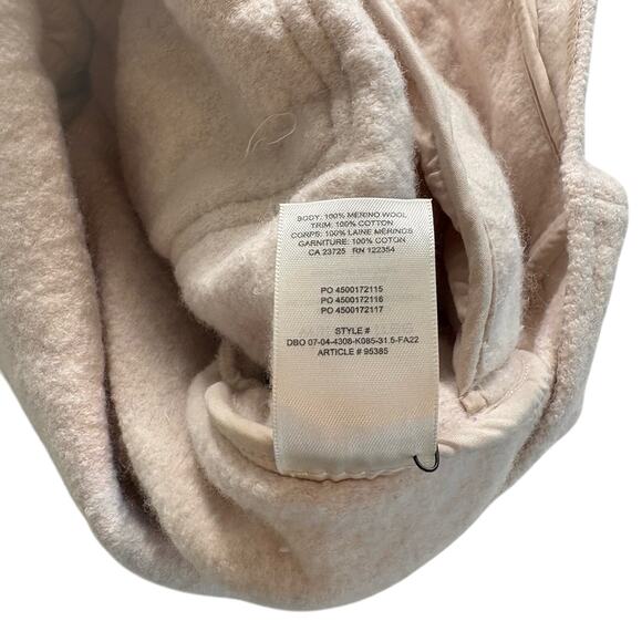 Wilfred Free Women's Cream Beige Wool Jacket Size M Button‎ Long Sleeve (318) - Picture 9 of 9